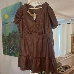 NWT pleather dress. Size 2x